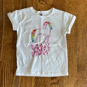 Tea Collection top in size 5 - rainbow unicorn